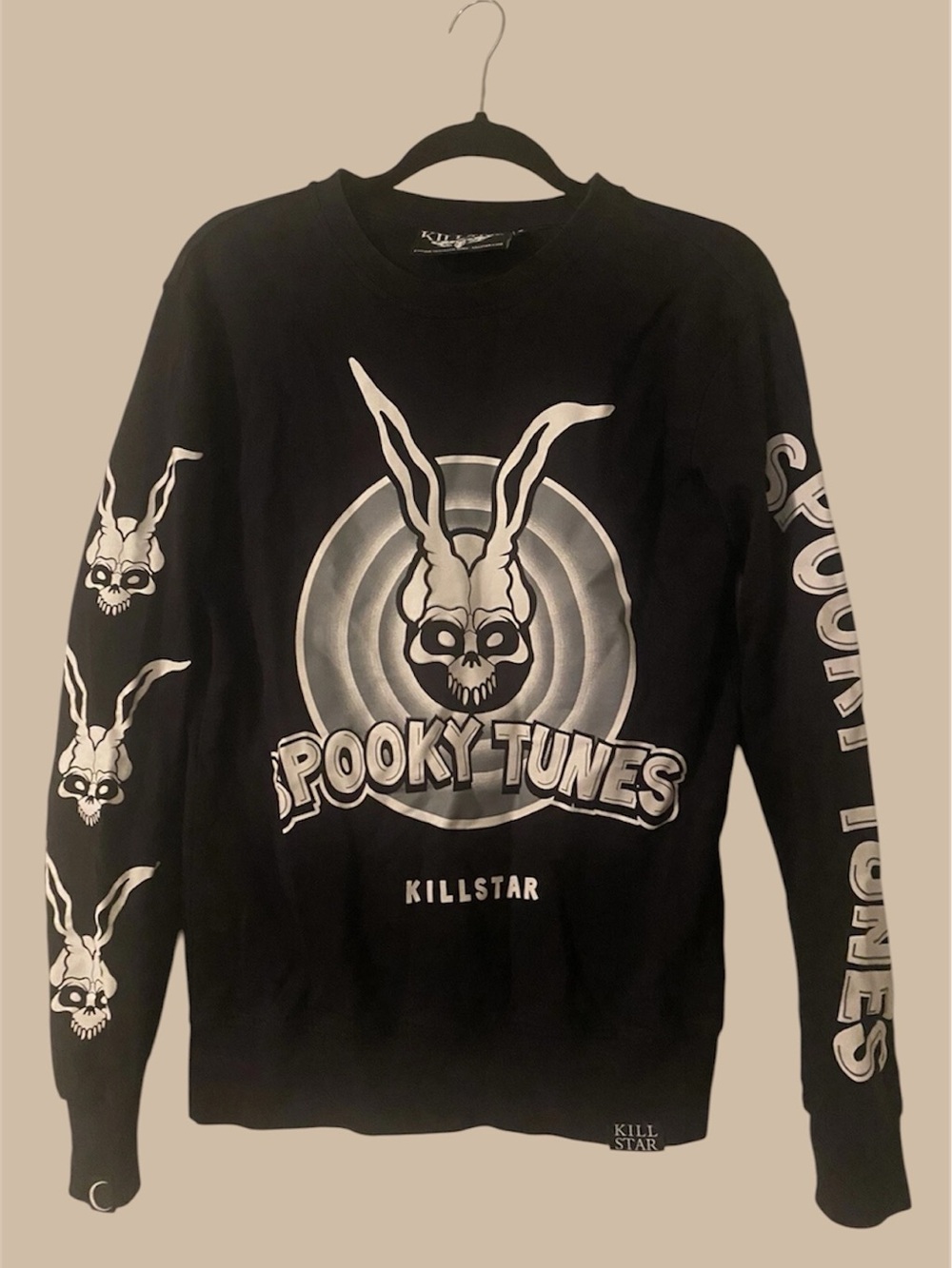 Killstar Spooky Tunes Cartoon Gothic long sleeve Tshirt In Black Size S VGU Rare